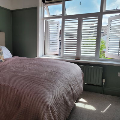 no drill shutters on a bedroom window