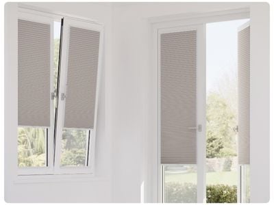 White wooden shutters in dining room 