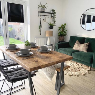 black pleated no-drill blinds on bifold doors