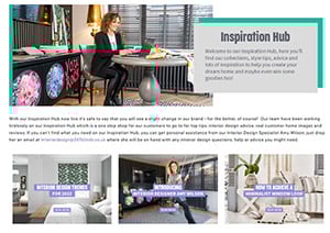 A screenshot of the inspiration hub