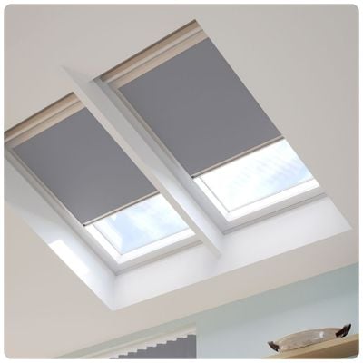 Loft blind in a kitchen grey loft blinds for the kitchen