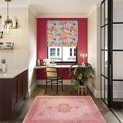 roman blind in viva magenta