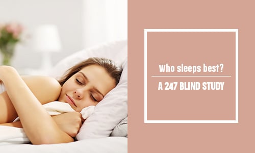 Sleep Study Banner with a woman sleeping on the left