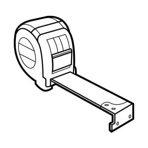 A measuring tape icon