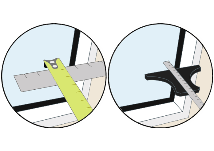 Images showing how to top fix roman blinds