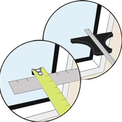 Images showing how to top fix roman blinds