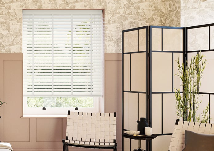 Ecowood Deluxe, Absolute White Satin - Motorised Venetian Blind