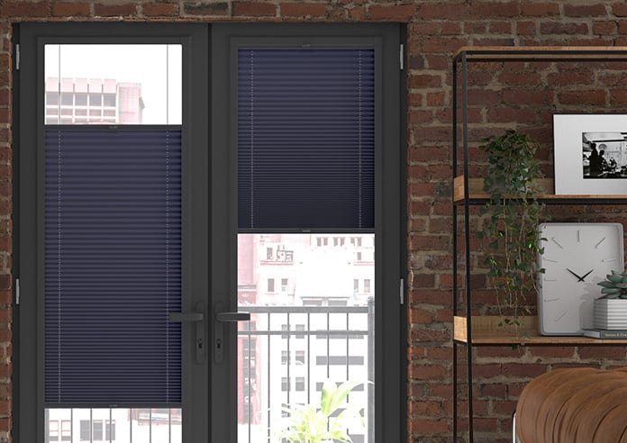 Pleated (Blackout), Navy - Perfect Fit Blind