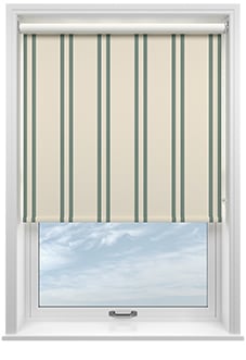 Adelaide, Winnies Stripe Barbing Green - Roller Blind