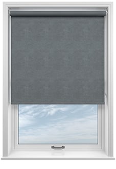 Flori Faux Suede (Blackout), Moody Grey - Roller Blind