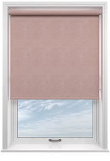 Flori Faux Suede (Blackout), Tickled Pink - Roller Blind