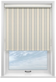 Trellis Prints, Noble Stripe Raffs Blue - Roller Blind