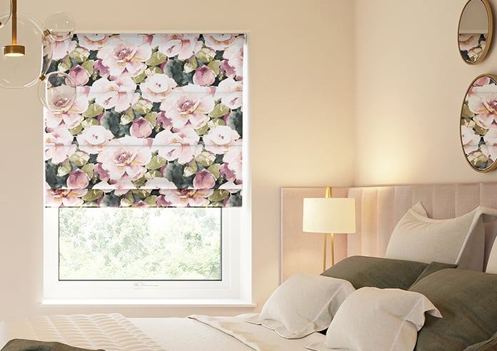 Mirabel, Raspberry - Roman Blind