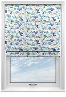 Palm Beach Faux Silk, Cool Water - Roman Blind