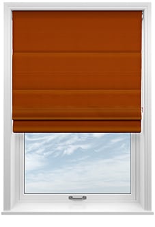 Shima Faux Silk, Rust - Roman Blind