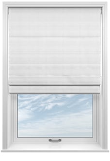 Shima Faux Silk, White - Roman Blind