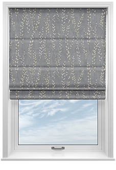 Willow Field, Stone Grey - Roman Blind