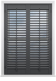 Bromley, Anthracite Grey - Full Height Plantation Shutter
