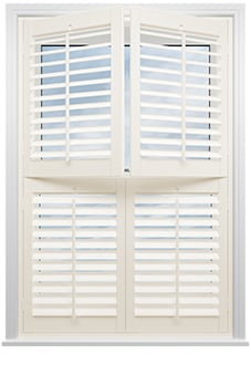 Bromley, Porcelain White - Tier on Tier Plantation Shutter