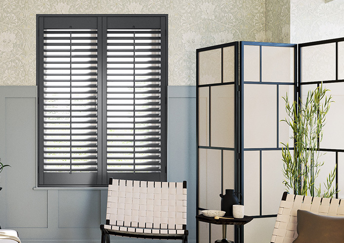 Kensington, Shadow Grey - Full Height Plantation Shutter