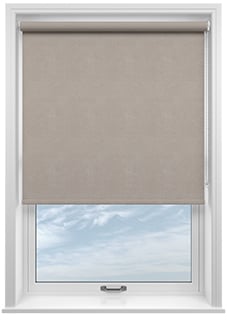 Flori Faux Suede (Blackout), Vapour - Twist&Fit Roller Blind