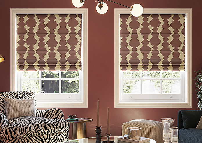 Patterned roman shades cheap