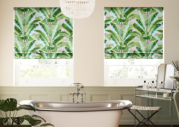 Rodeo Drive, Green Pink - Twist&Fit Roman Blind | 247Blinds