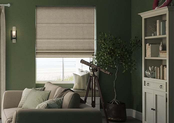 Roslin (Blackout), Hazelnut - Twist&Fit Roman Blind