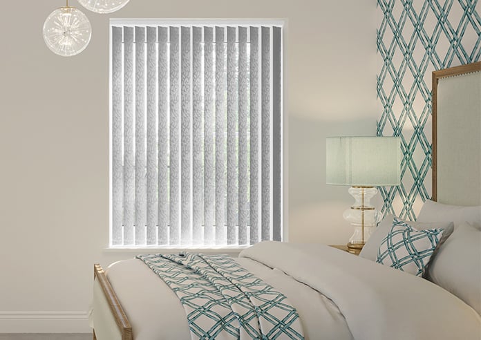 Jasmine (Blackout), Silver - Vertical Blind