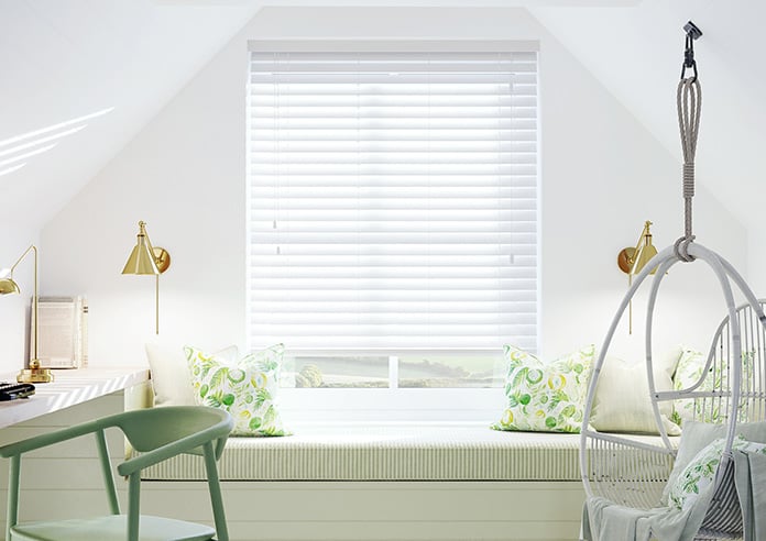 Ecowood, Brilliant White Fine Grain - Venetian Blind