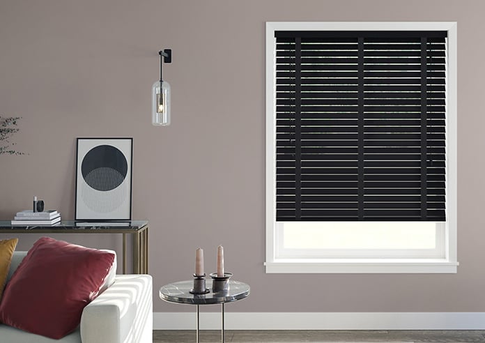 black wood blinds