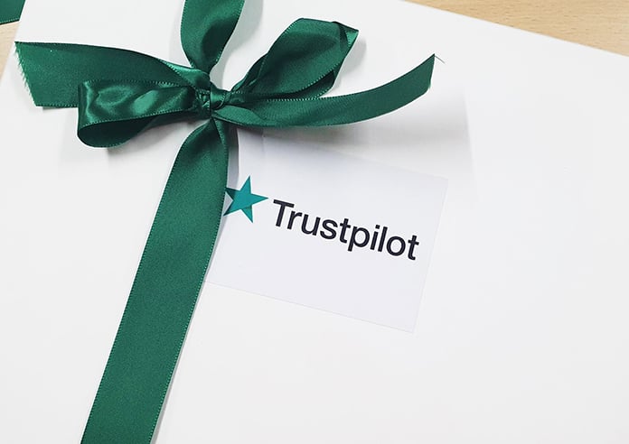 Trustpilot Muffin box in white