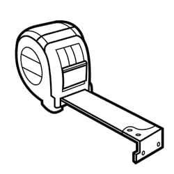 A measuring guide icon