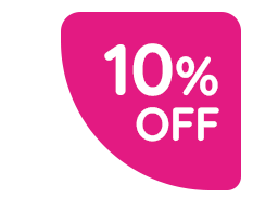 10% off discount label