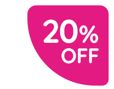 20% off discount label