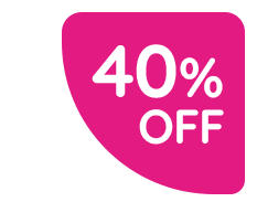 40% off discount label
