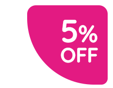 5% off discount label