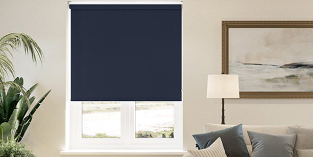 Florenza (Blackout), Midnight Blue - Roller Blind