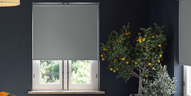 Florenza (Blackout), Urban Grey - Twist&Fit Roller Blind