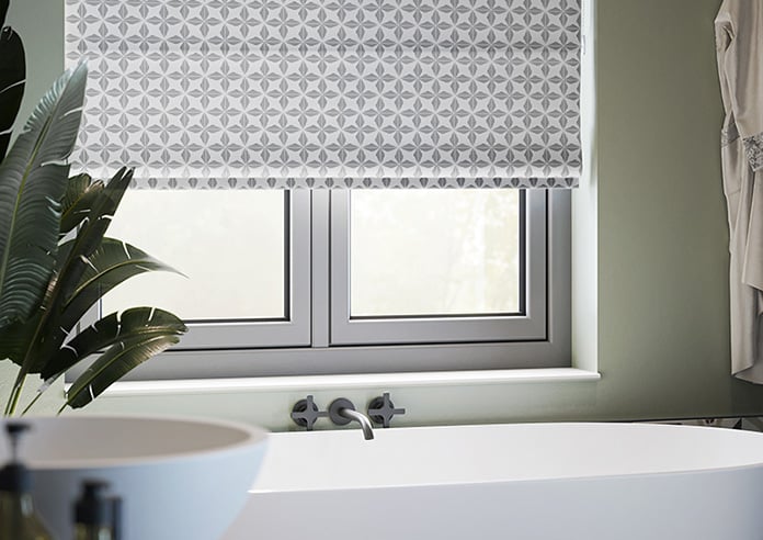 Hexgem, Quartz - Motorised Roman Blind | 247Blinds