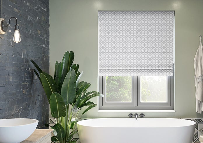 Hexgem, Quartz - Motorised Roman Blind | 247Blinds