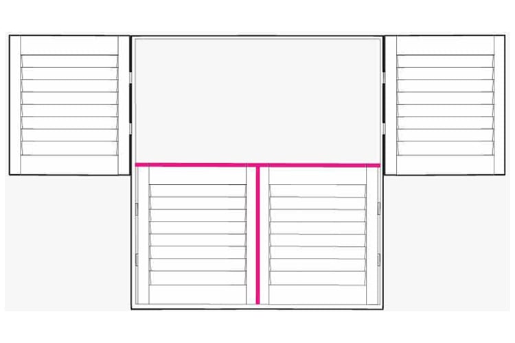 A graphic showing what a tier on tier shutter looks like