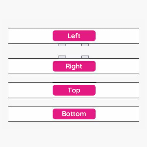 A graphic showing how the shutter frames are labelled
