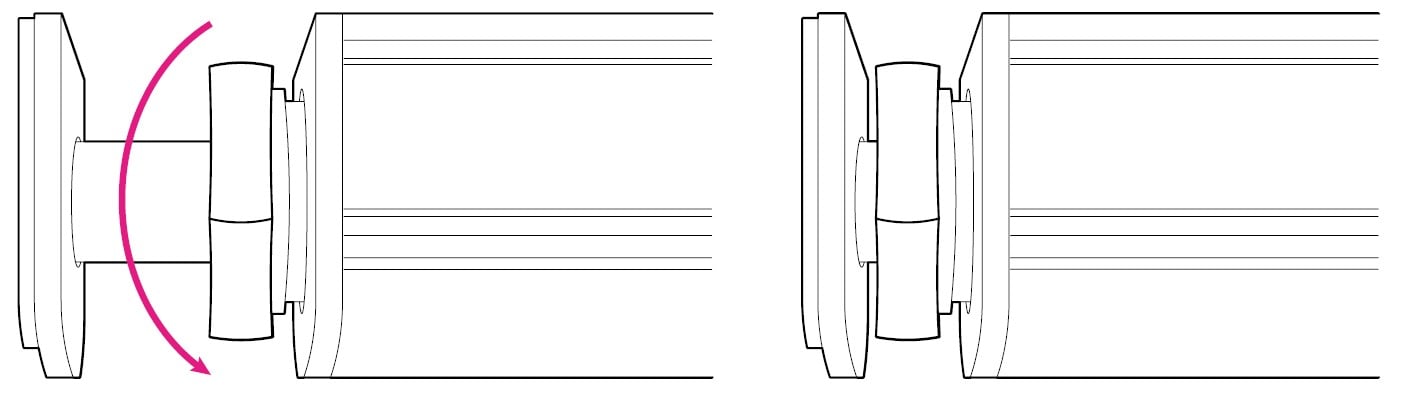 Fitting a Twist&Fit roman blinds - twisting the end Fitting a Twist&Fit roman blinds - twisting the end