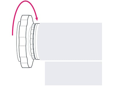 A graphic showing how to install Twist & Fit roller blinds - 3 of 3