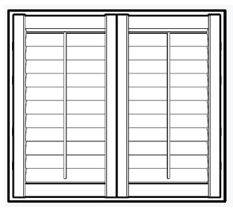 A diagram showing a full height shutter