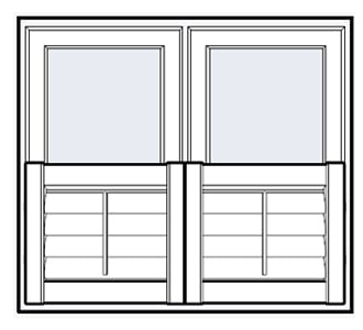 A diagram showing a cafe shutter