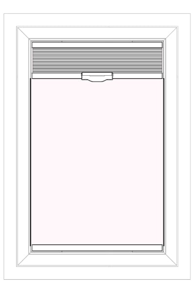 A graphic showing how to fit the bottom rail for a stickftilite blind