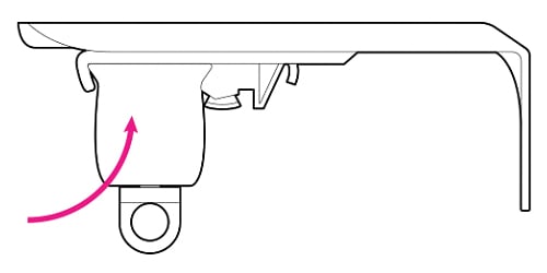 An image showing a wave curtain bracket