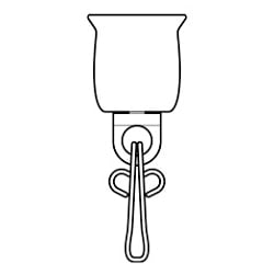 An image showing a wave curtain hanging